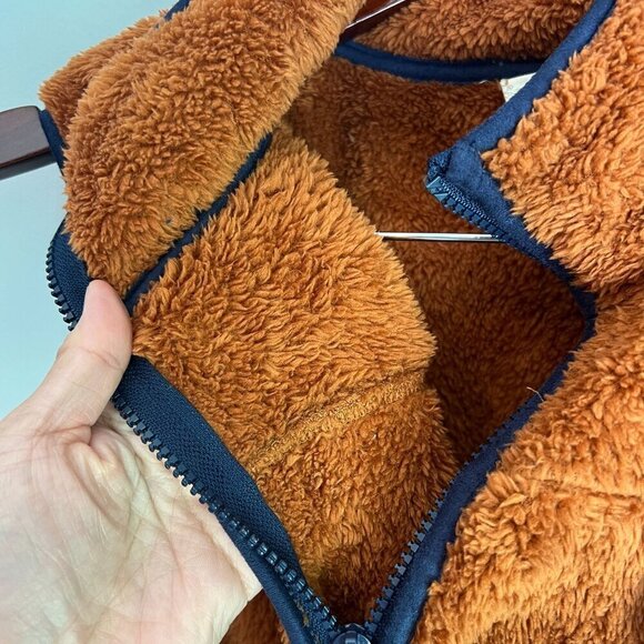 Perch Blue Pepper Faux Sherpa Womens Plus 2X Vest Brown NWOT - Picture 5 of 9